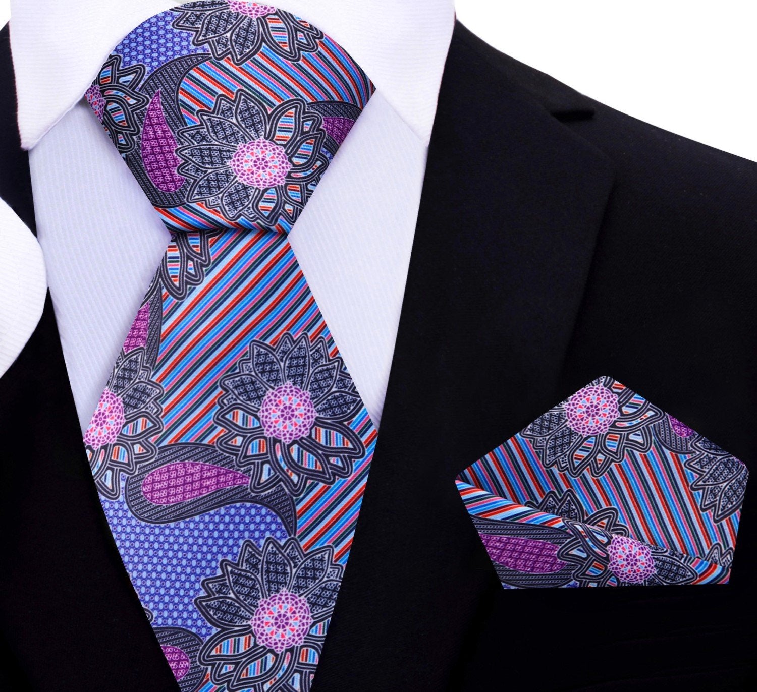 Fashionable silk necktie with vibrant colors, suitable for formal dinners and business meetings