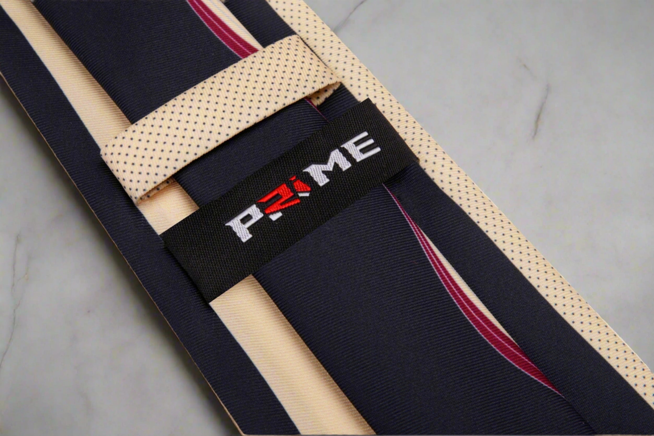 Front view of the Contemporary Abstract Silk Necktie showcasing its unique pattern and vibrant colors.