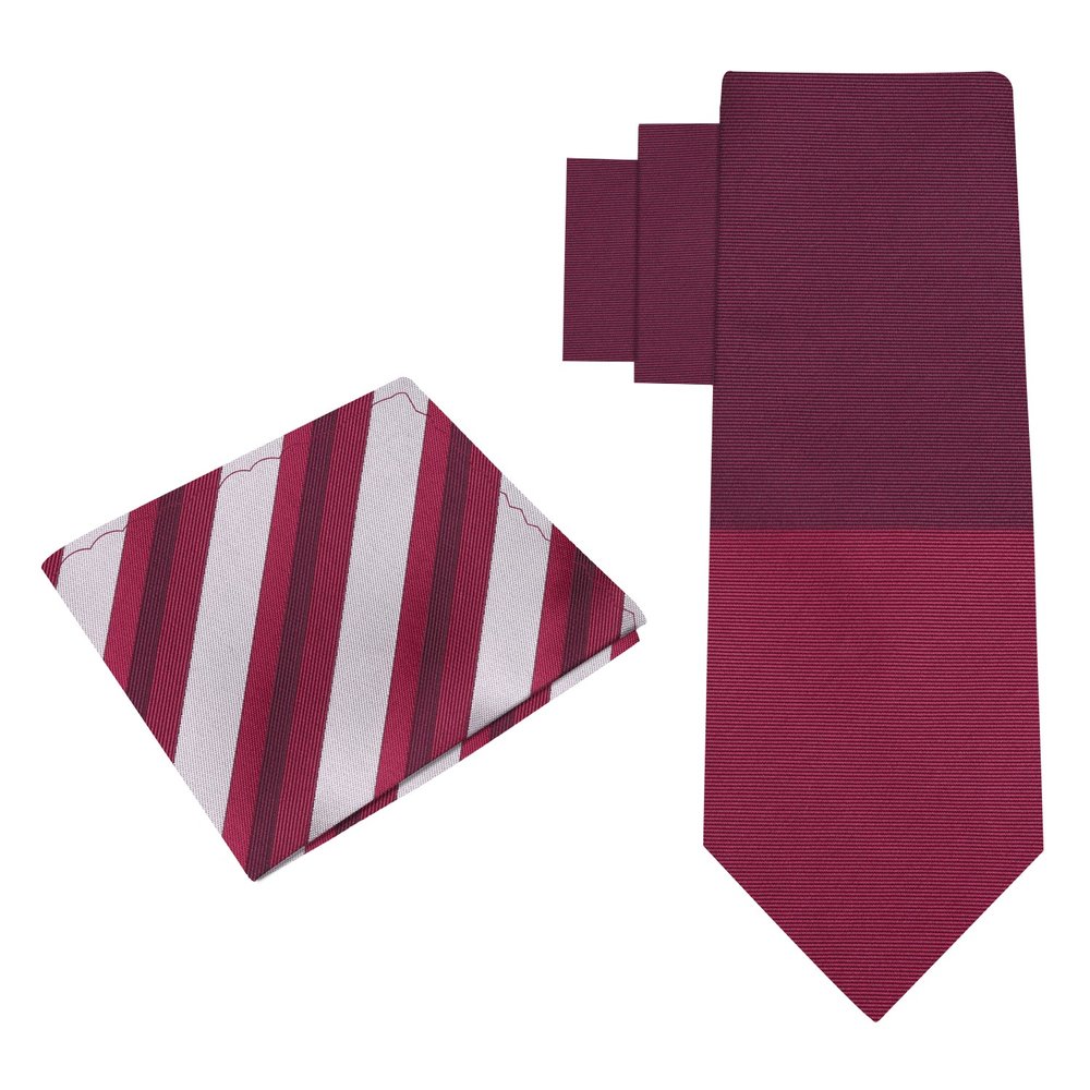 Man wearing the silk tie and pocket square set at a business event