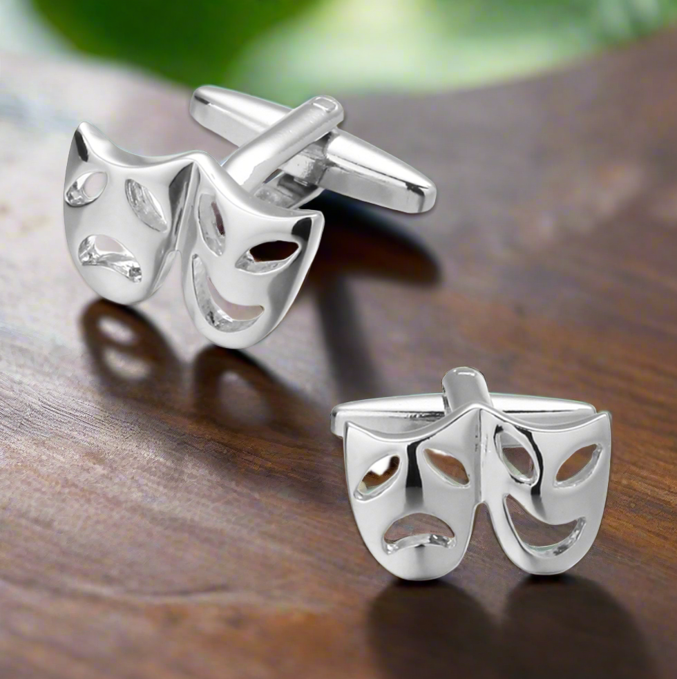 Cinema inspired cufflinks for men displayed in gift box — great director gifts
