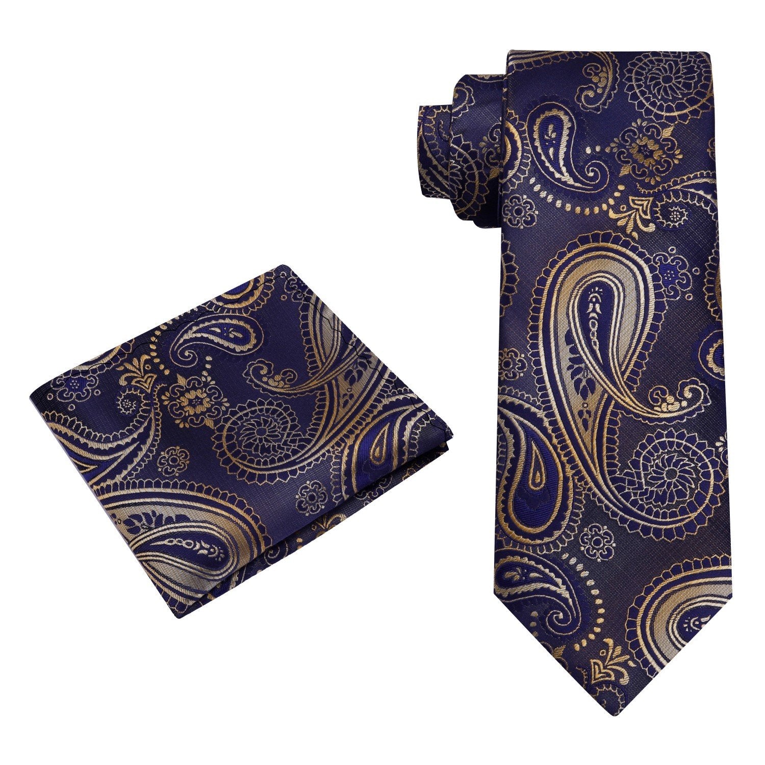 Child in a suit wearing a silk paisley tie, showcasing the elegant design