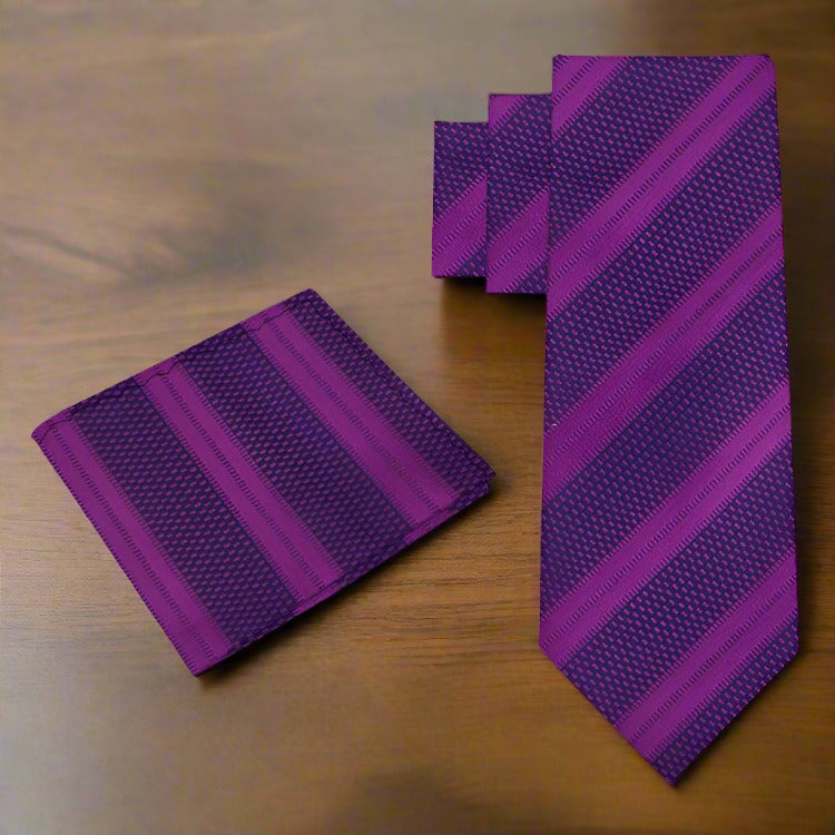Loxminster necktie set styled with a charcoal grey suit for a formal occasion.