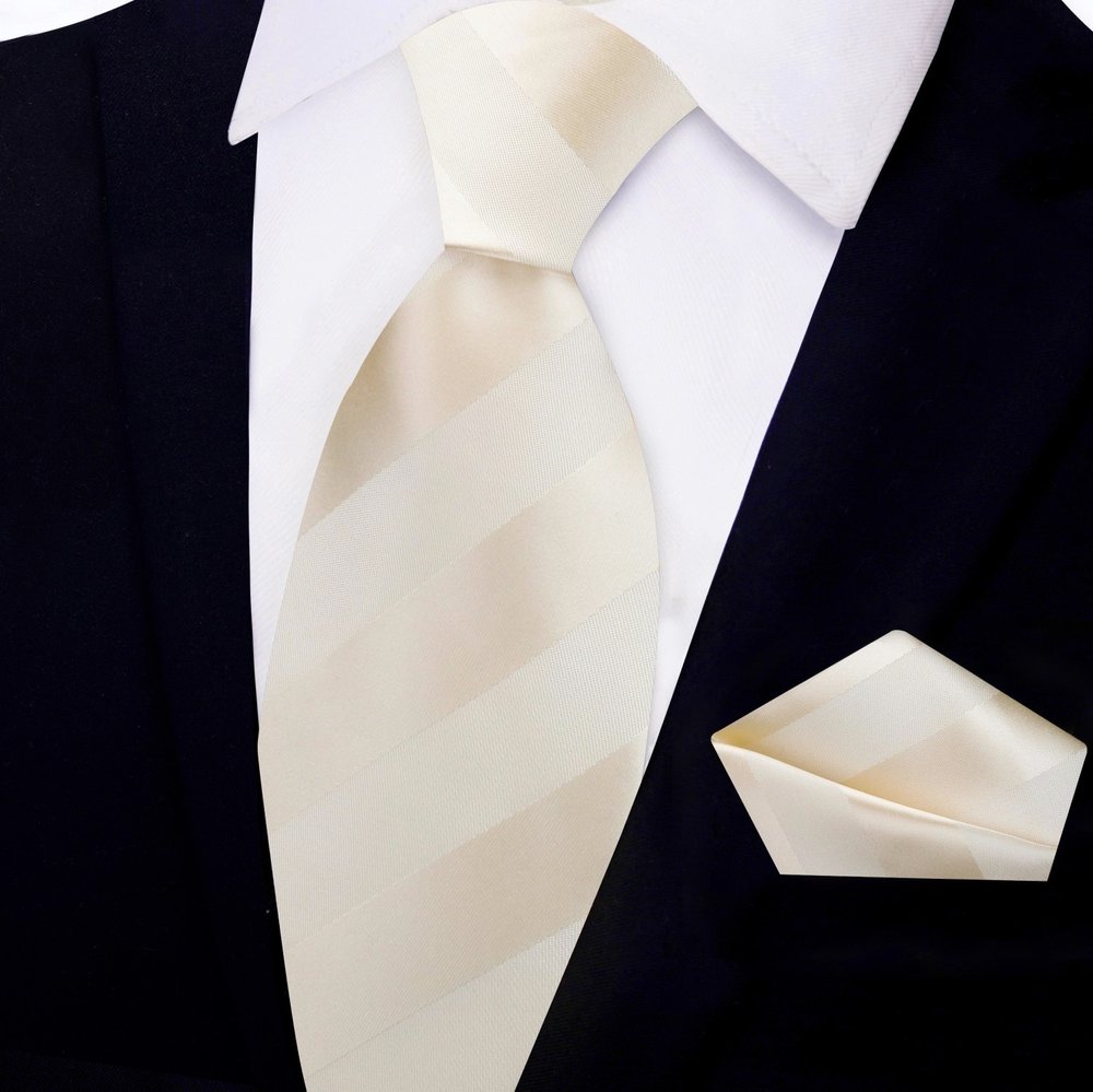 Close-up of luxury silk necktie with striped pattern, suitable for formal wear