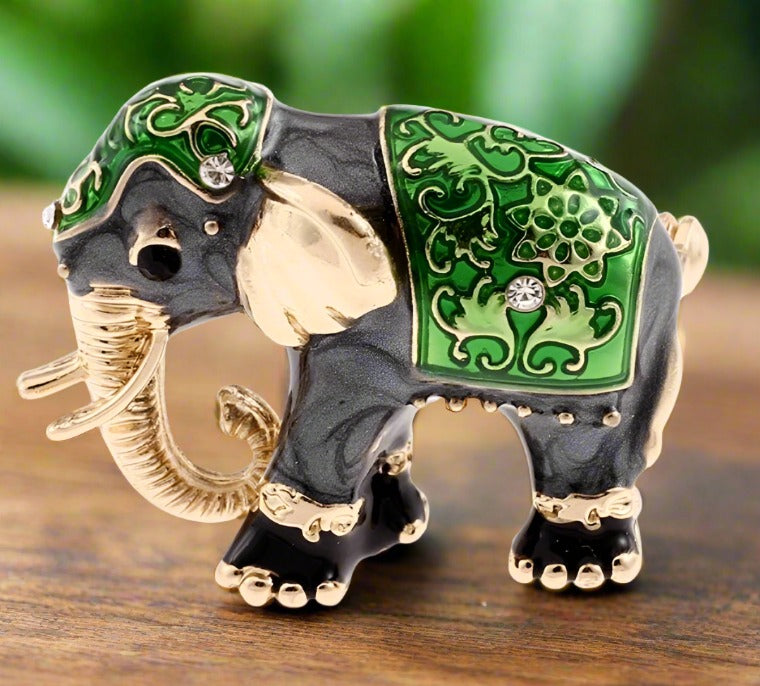 Front view of a high-quality turtle enamel lapel pin on a jacket lapel