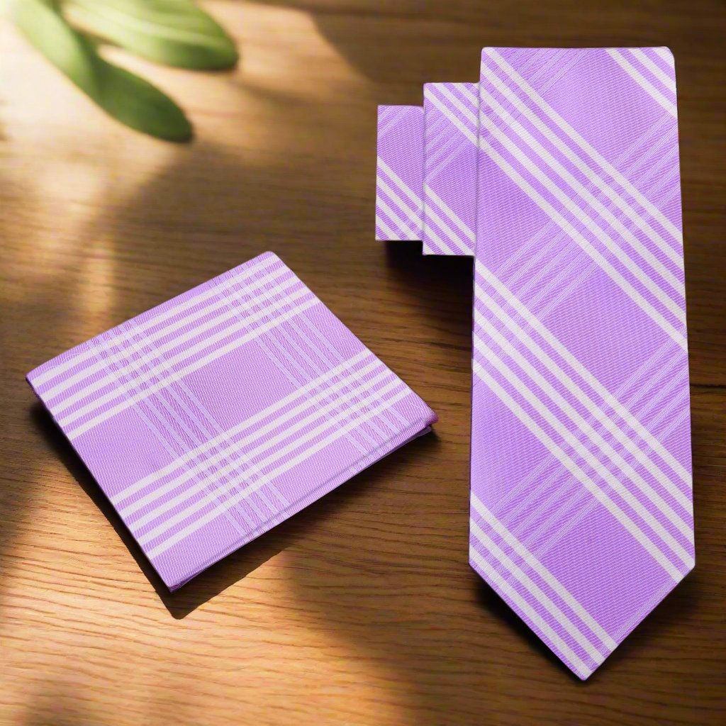 Graftenwell silk tie styled with a white dress shirt for a sharp, professional look.
