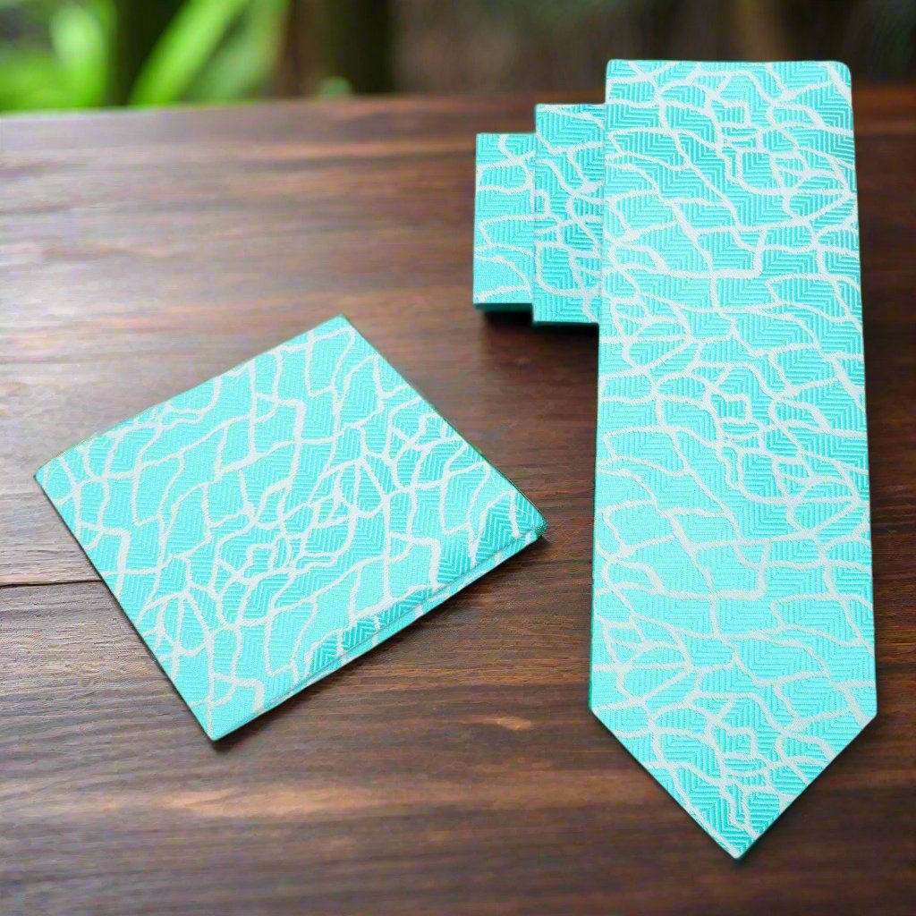 Men’s fashionable silk necktie displaying abstract cement design, ideal for weddings and formal events