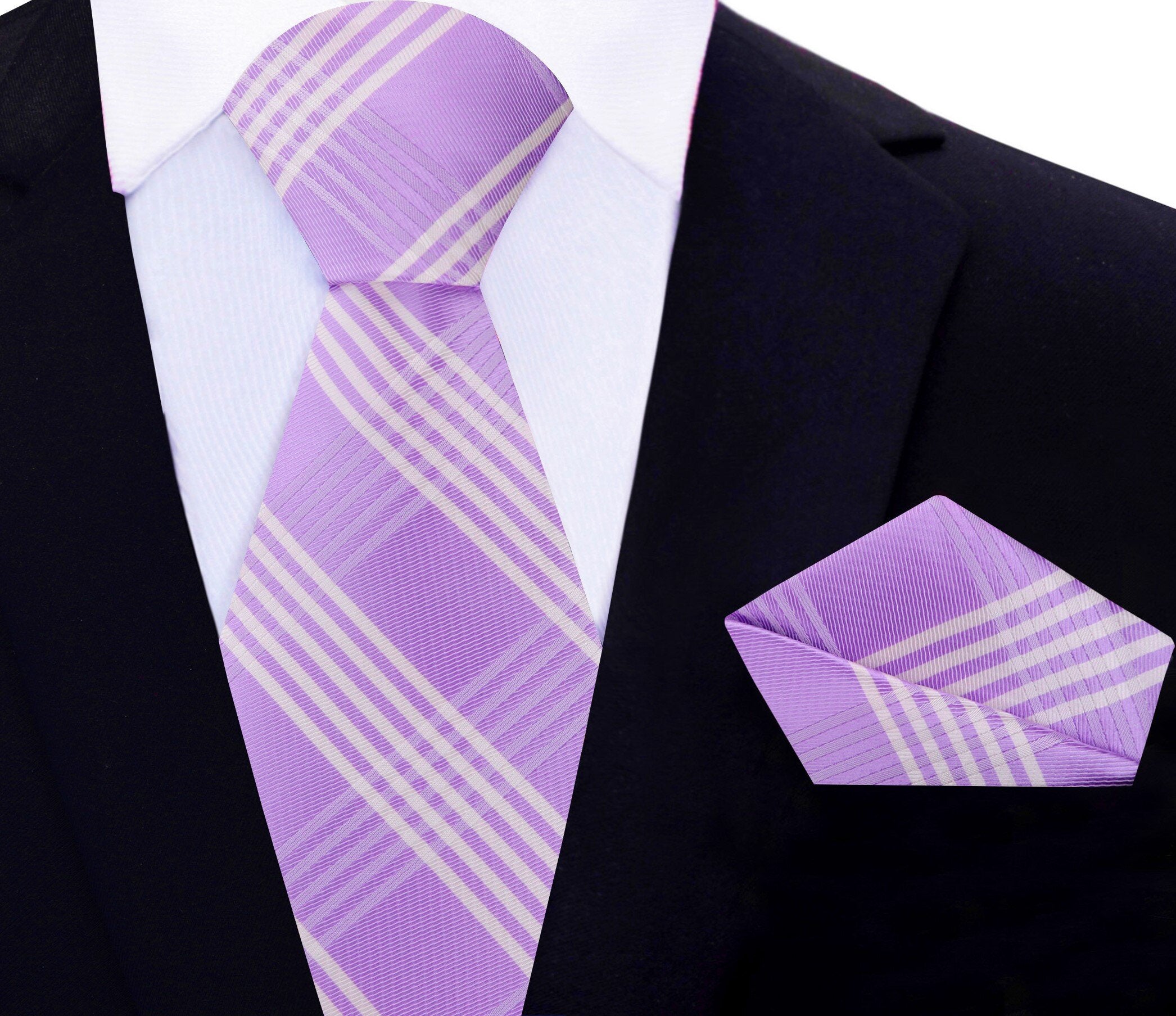 Graftenwell silk tie styled with a white dress shirt for a sharp, professional look.