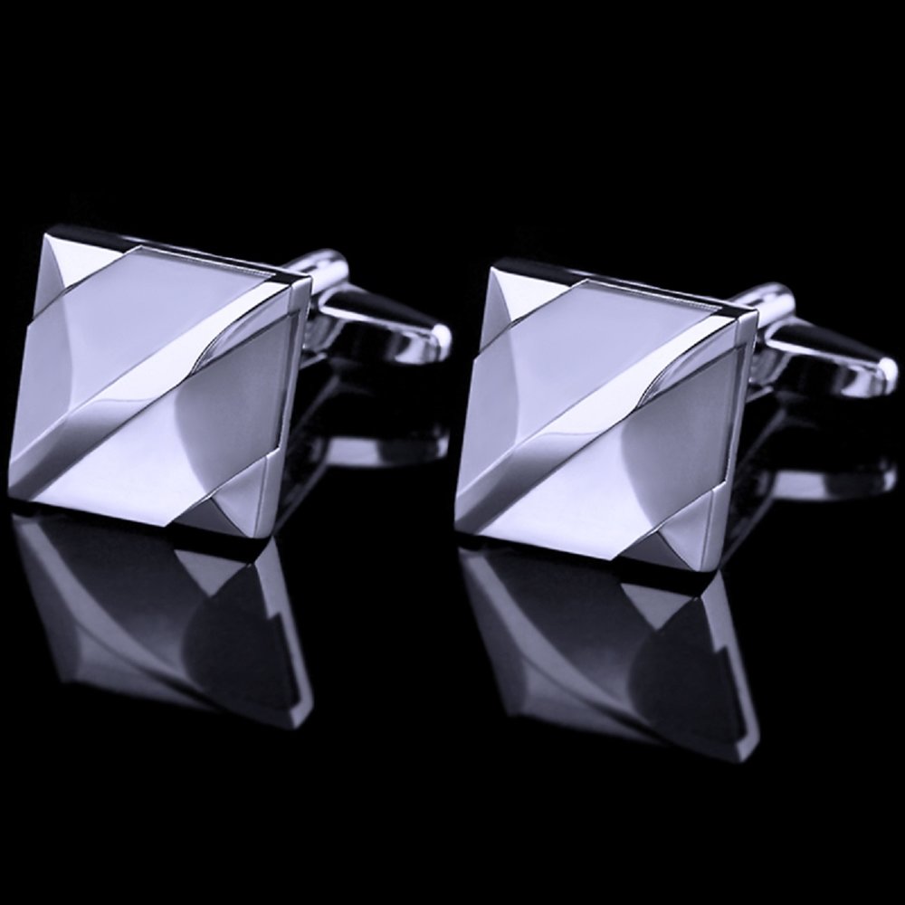 Man wearing elegant cufflinks with formal suit for wedding