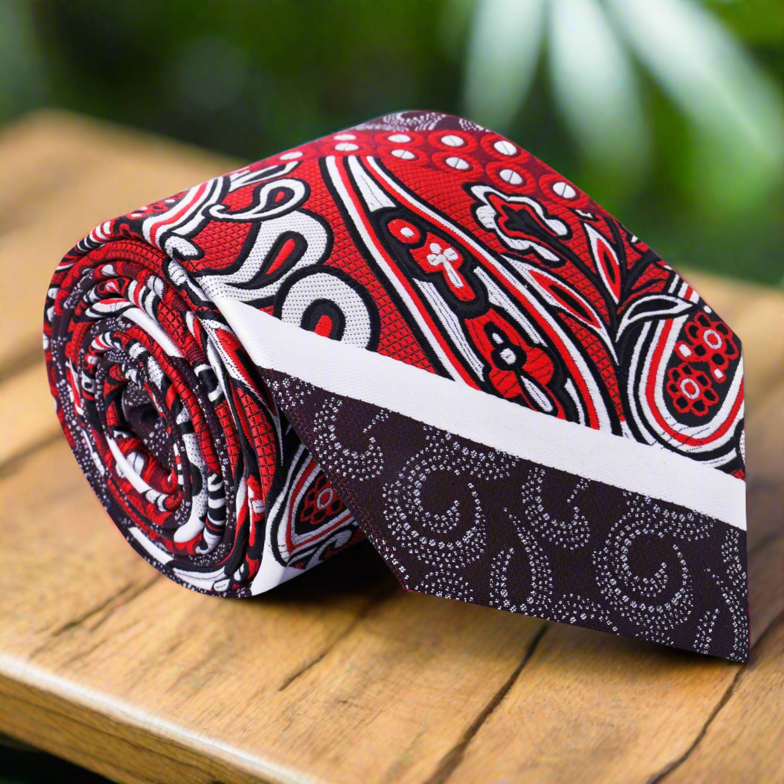Elegant blue and purple silk necktie showcasing intricate patterns, ideal for weddings.