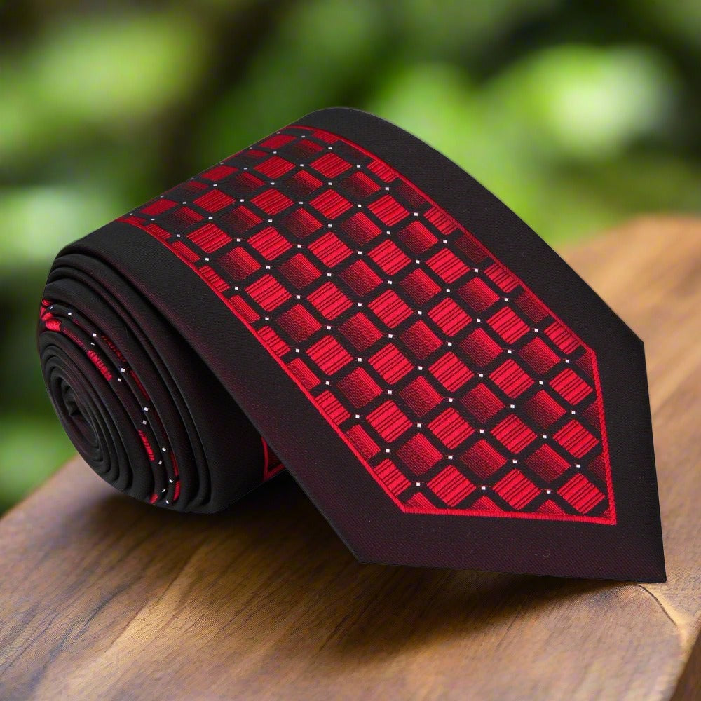 Mens silk tie with honeycomb pattern showcasing elegant design for formal events