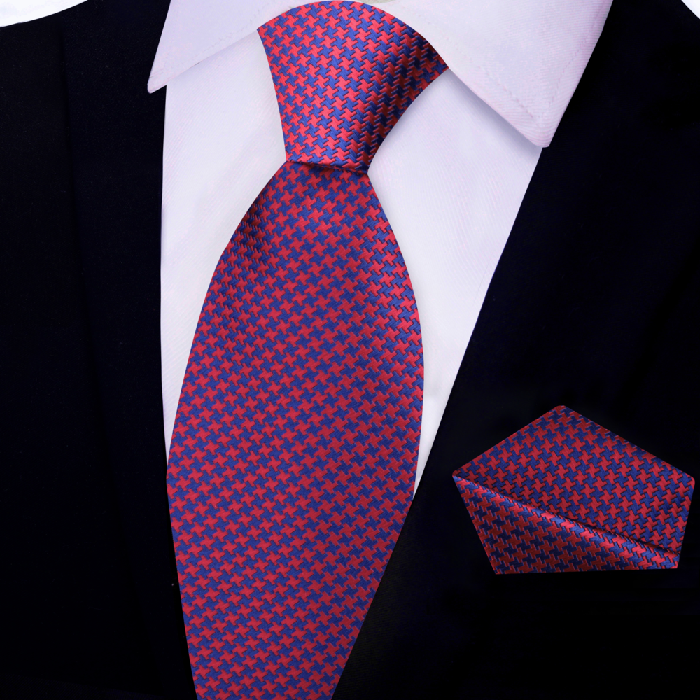 Close-up of the houndstooth pattern showcasing the vibrant colors.