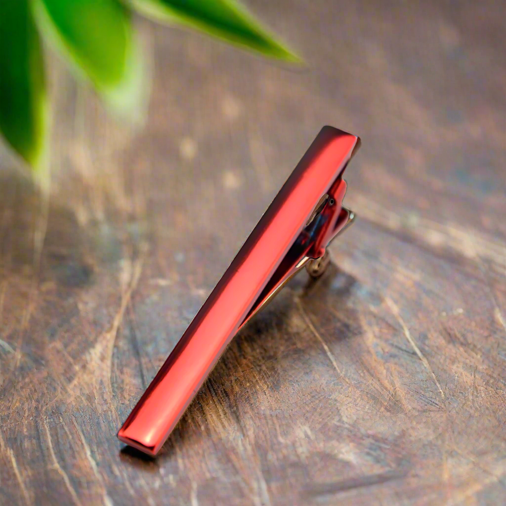 Vibrant green tie bar, a fashionable accessory for business professionals