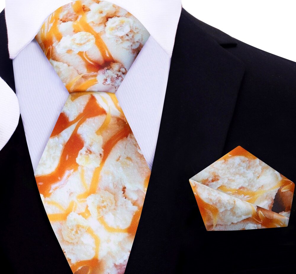 Elegant silk tie with whimsical pattern, perfect for semi-formal occasions