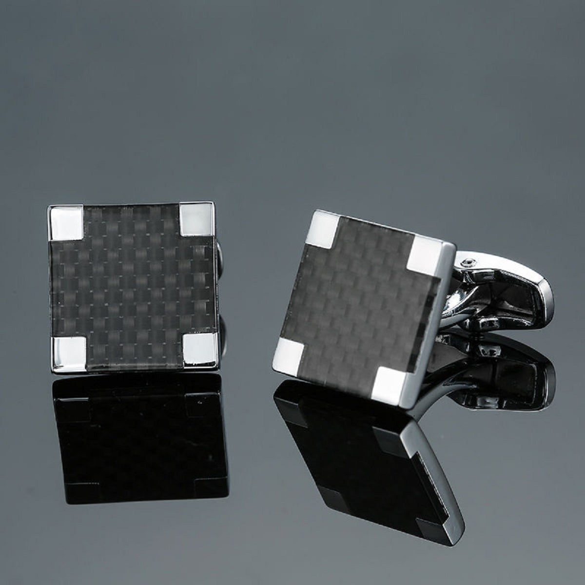 Set of unique cufflinks in various shapes and colors, ideal for gifts