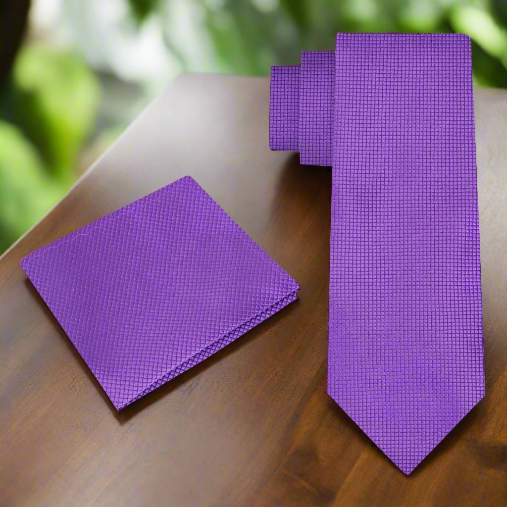 Elegant navy blue silk mens tie with subtle check pattern, suitable for weddings