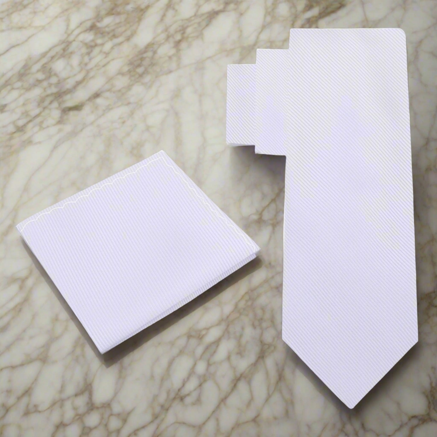 Bright red silk necktie paired with a white dress shirt for a sophisticated look.