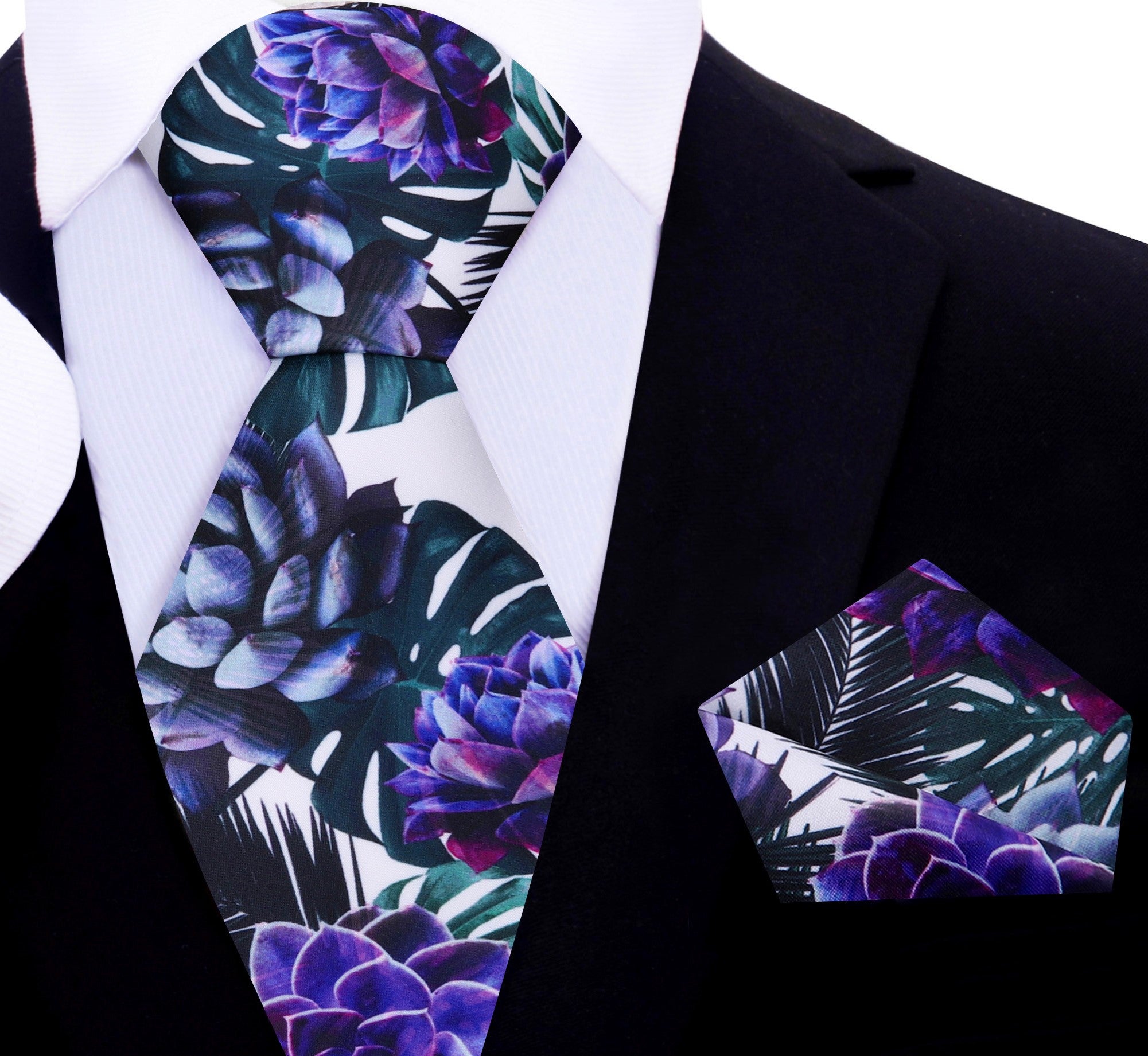 Fashionable silk necktie paired with dress shirt and blazer for formal occasions