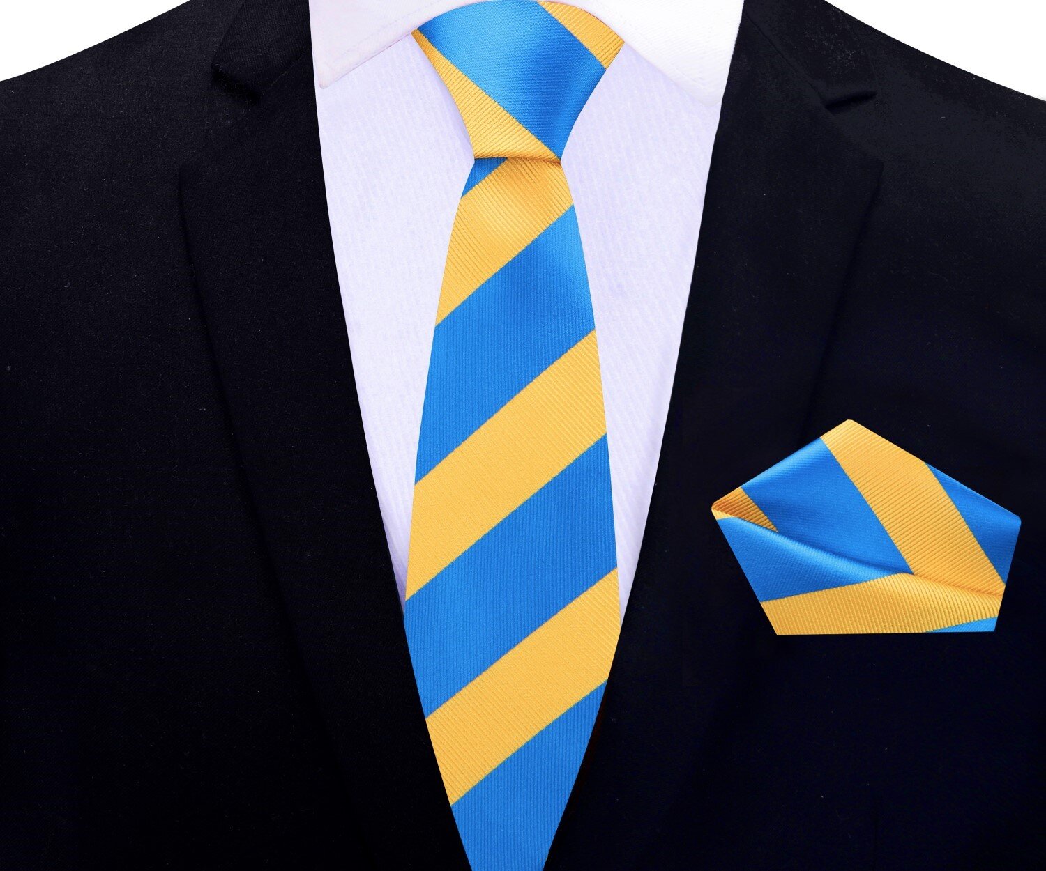 Close-up of luxury silk necktie with striped pattern, suitable for formal wear