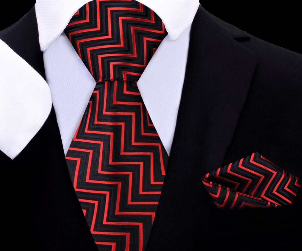 Close-up of kids silk necktie with geometric pattern for boys' formal wear